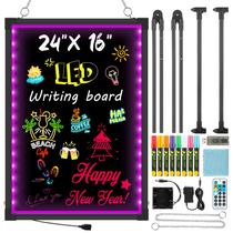 Painel de Menu LED QLYYOPSK 61 x 41 cm com Controle Remoto Neon Painel de Menu LED QLYYOPSK 61 x 41 cm com Controle Remoto Neon