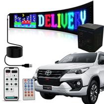 Painel De Parabrisa Led Display Flexivel Ajustavel Multicolorido Carro App De Transporte Imagem Divulgaçao Publicidade