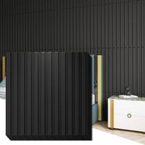 Painel de Parede 3D Art3d 12 Placas 50x50 cm Preto Painel de Parede 3D Art3d 12 Placas 50x50 cm Preto