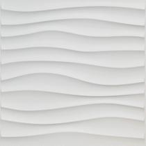Painel de parede Art3d PVC Wave Design 19,7 x 19,7 polegadas branco (pacote com 12)
