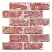 Painel de parede COMSTICKC 3D Red Brick 30x30cm PVC autoadesivo Painel de parede COMSTICKC 3D Red Brick 30x30cm PVC autoadesivo
