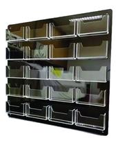 Painel De Parede Em Acrilico C/ 20 Bolsos P/ Cartões