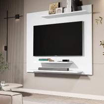 Painel De Parede Para TV 42” Com 3 Prateleiras Para Sala Ou Quarto - JM3 Móveis Cor:Branco Painel De Parede Para TV 42” Com 3 Prateleiras Para Sala Ou Quarto - JM3 Móveis Cor:Branco