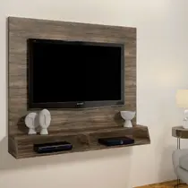 Painel de Parede Rack para TV com Nicho Quarto Sala Rústico