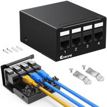 Painel de patch Enmane CAT6 de 4 portas UTP Network 1U à prova de poeira