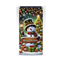 Painel De Porta De Boneco De Neve De Natal Banner Plano 2D Fundo De Tecido Poliéster Para Festa De Painel De Porta De Boneco De Neve De Natal Banner Plano 2D Fundo De Tecido Poliéster Para Festa De