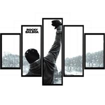Painel De Quadro Decorativo Mosaico 5 Peças Rocky Balboa Mdf Painel De Quadro Decorativo Mosaico 5 Peças Rocky Balboa Mdf