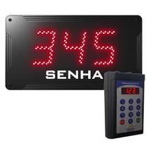 Painel de Senha com 3 Dígitos de 10 cm + Teclado sem Fio