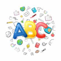 Painel de Tecido Sublimado Abc Letras Desenhos Escola 150x150