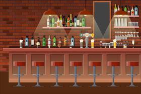 Painel de Tecido Sublimado Balcão de Bar Pub Boteco Painel de Tecido Sublimado Balcão de Bar Pub Boteco
