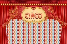 Painel de Tecido Sublimado Circo Cortinas do Espetáculo