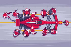 Painel de Tecido Sublimado Corrida de Carro Pit Stop Painel de Tecido Sublimado Corrida de Carro Pit Stop