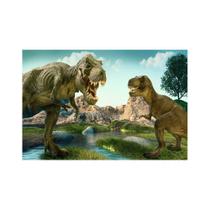 Painel de Tecido Sublimado Dinossauros T-Rex juntos Painel de Tecido Sublimado Dinossauros T-Rex juntos