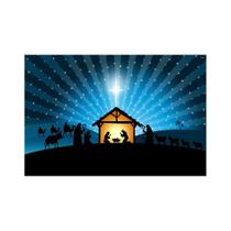 Painel de Tecido Sublimado Presépio de Natal Estrela Painel de Tecido Sublimado Presépio de Natal Estrela