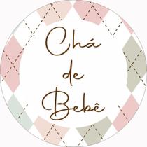 Painel de Tecido Sublimado Redondo Chá de Bebe Xadrez Candy c/ Elástico Painel de Tecido Sublimado Redondo Chá de Bebe Xadrez Candy c/ Elástico