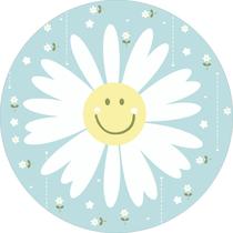 Painel de Tecido Sublimado Redondo Margarida Feliz Cores Candy c/ Elástico Painel de Tecido Sublimado Redondo Margarida Feliz Cores Candy c/ Elástico