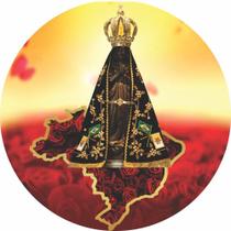 Painel de Tecido Sublimado Redondo Nossa Senhora Aparecida Padroeira do Brasil C/ Elastico Painel de Tecido Sublimado Redondo Nossa Senhora Aparecida Padroeira do Brasil C/ Elastico