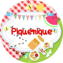 Painel de Tecido Sublimado Redondo Piquenique Formiguinhas c/ Elástico