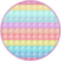 Painel de Tecido Sublimado Redondo Pop It Candy Color Borda Rosa c/ Elástico