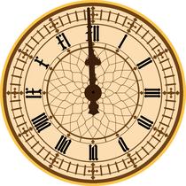 Painel de Tecido Sublimado Redondo Relógio 1 Para Meia Noite c/ Elástico