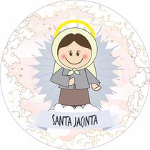 Painel de Tecido Sublimado Redondo Santinhos Católicos Pastorinhos Santa Jacinta c/ Elástico Painel de Tecido Sublimado Redondo Santinhos Católicos Pastorinhos Santa Jacinta c/ Elástico