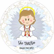 Painel de Tecido Sublimado Redondo Santinhos Católicos São Tarcísio c/ Elástico