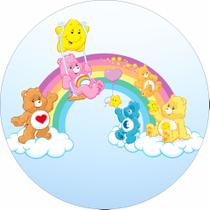 Painel de Tecido Sublimado Redondo Ursinho Carinhosos Arco Íris C/Elástico