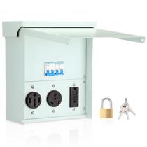 Painel de tomada elétrica GEARBONE RV Lockable 50A 30A 20A