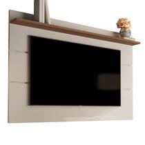 Painel de TV 65" Simples Sala Quarto Vivare Off White/Freijo 1,60 Giga Moveis
