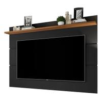 Painel de TV 65" Simples Sala Quarto Vivare Preto/Freijo 1,80 Giga Móveis