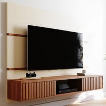 Painel de TV Até 65 Pol. Luna Babus - Off White / Cinamomo Ripado Painel de TV Até 65 Pol. Luna Babus - Off White / Cinamomo Ripado