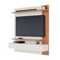 Painel de TV até 65 Polegadas Juriti Off White e Freijó - Mobly
