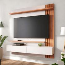 Painel de TV até 65 Polegadas Mont 2 PT Off White e Freijó