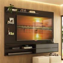 Painel de Tv Mp1073 para Tela Até 65 Polegadas 180cm em MDP com Porta e Prateleiras Preto-grafite Painel de Tv Mp1073 para Tela Até 65 Polegadas 180cm em MDP com Porta e Prateleiras Preto-grafite