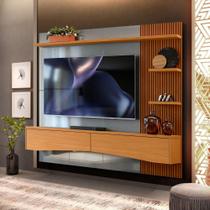 Painel de TV para sala até 65 polegadas cinza e marrom