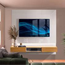 Painel de TV para sala até 70 polegadas: Off White/Marrom - Pierrot Shop JM - LUKALIAM