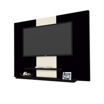 Painel de TV Suspenso Dom 120 cm Black/ Pérola para Sala - Móveis Primus