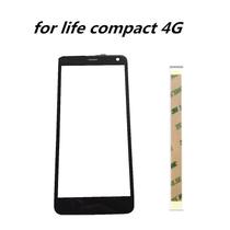 Painel de vidro com tela de toque para Fly Life Compact 4G de 5,0 polegadas