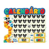 painel decoração calendário escolar crianças diversão mickey