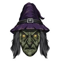 Painel Decoração Halloween Quadro Bruxa Horripilante 46cm Painel Decoração Halloween Quadro Bruxa Horripilante 46cm