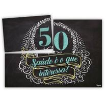 Painel Decorativo 50 anos 1,26m x 88cm - 4 Partes