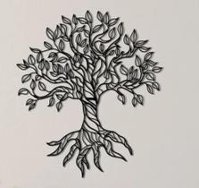 Painel decorativo árvore da vida md03 mdf preto 59cm