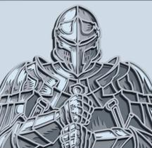 Painel decorativo Cavaleiro armadura mdf camadas - Usimade Decor