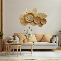 Painel Decorativo de Parede Composição de Cestos de Palha Tapajós Decoração Moderna em Alta Painel Decorativo de Parede Composição de Cestos de Palha Tapajós Decoração Moderna em Alta