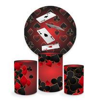 Painel Decorativo Festa Adulto Baralho Cartas 100% Poliéster