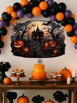 Painel Decorativo Halloween 4 Partes 124cm Festa Assustadora Painel Decorativo Halloween 4 Partes 124cm Festa Assustadora