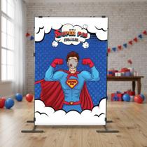 Painel Decorativo Interativo Dia dos Pais Herói Fundo Fotográfico para Festa