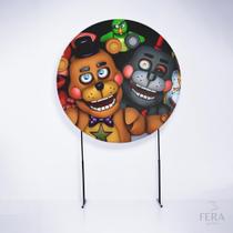 Painel Decorativo para Festa 1,30x1,30 metros Vesti Fácil com Elástico Five Nights - Fera Print