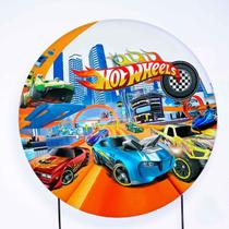 Painel Decorativo para Festa 1,30x1,30 metros Vesti Fácil com Elástico Hot Wheels - Fera Print