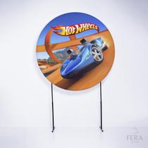 Painel Decorativo para Festa 1,30x1,30 metros Vesti Fácil com Elástico Hot Wheels - Fera Print